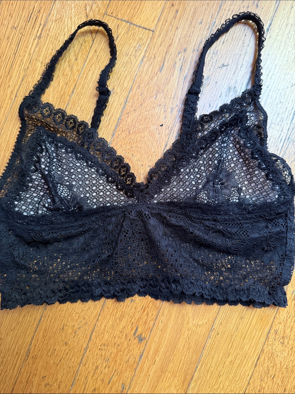 Sheer Lace Bralette - Black